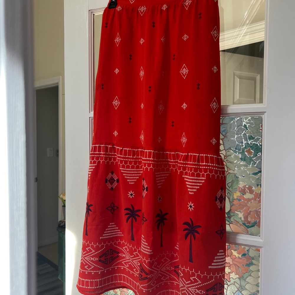 Sofia By Sofia Vergara Red Patterned Skirt Set - image 6